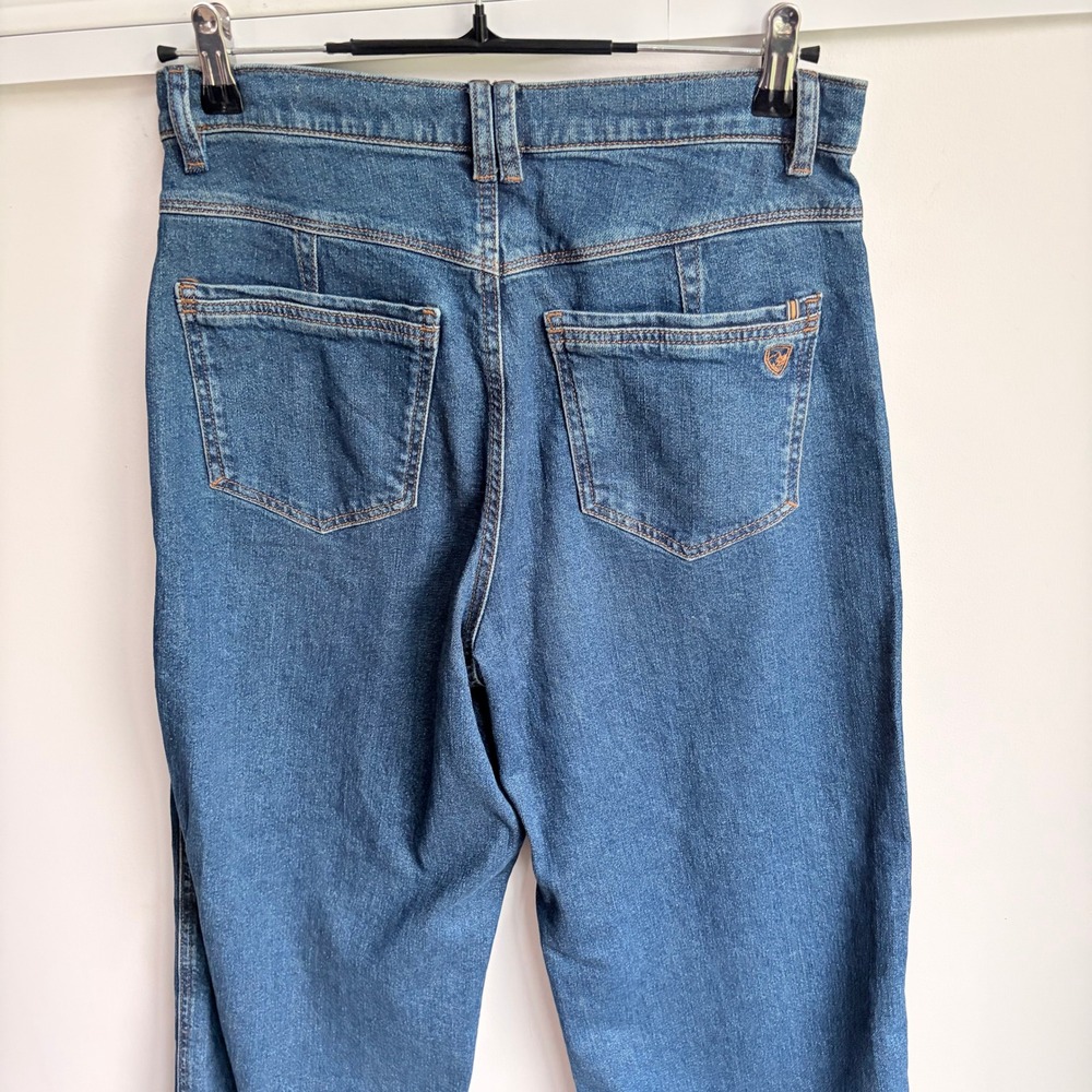 Kühl Kontour Wide Leg Denim Jeans 10 Short Gorpcore Blue Recycled Cotton Stretch - Picture 6 of 10